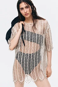 Crochet-Look Top