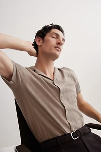 Regular-Fit Linen-Blend Resort Shirt