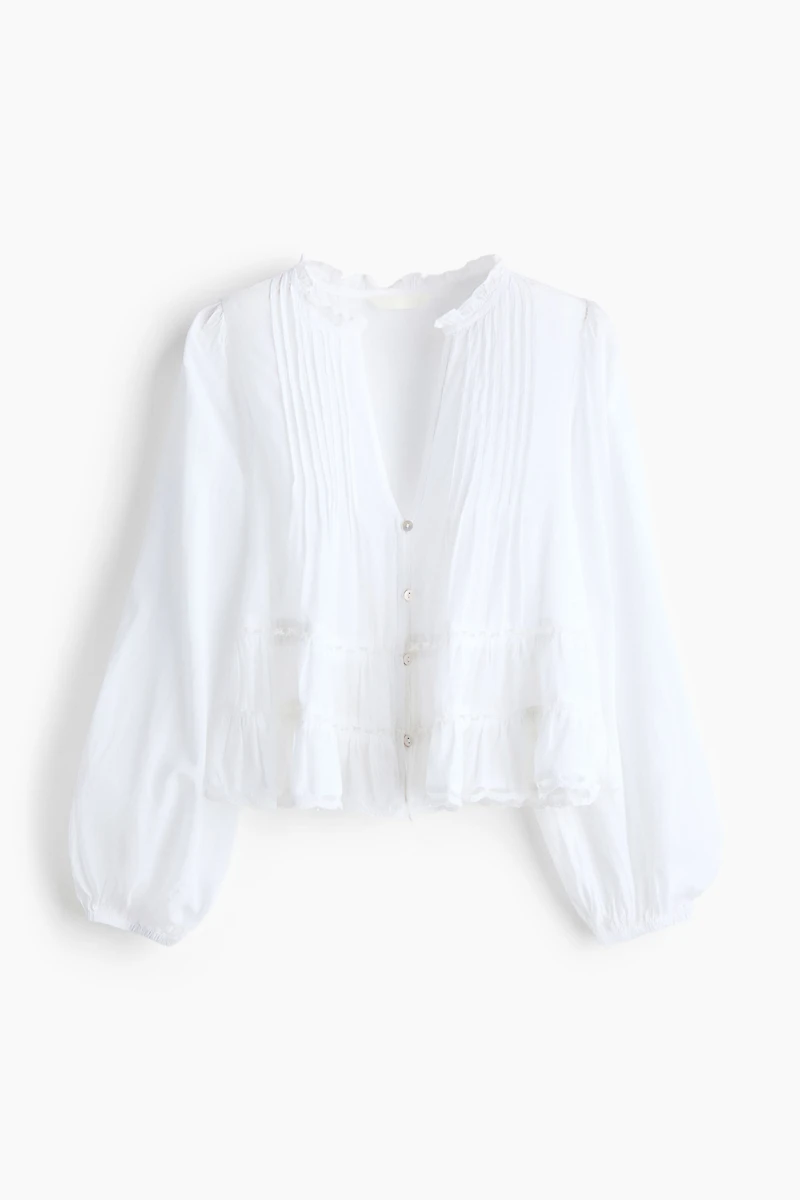 Pintucked blouse