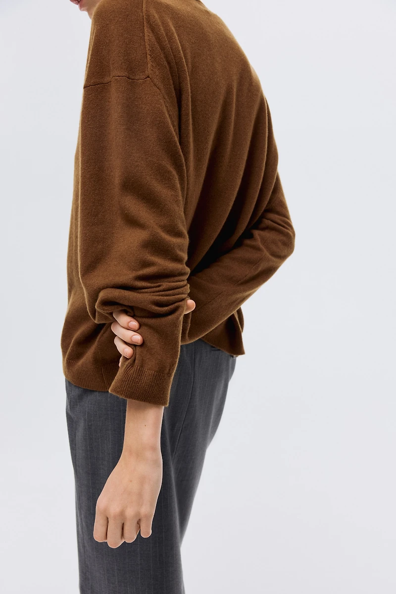 Chandail en tricot fin de laine cachemire