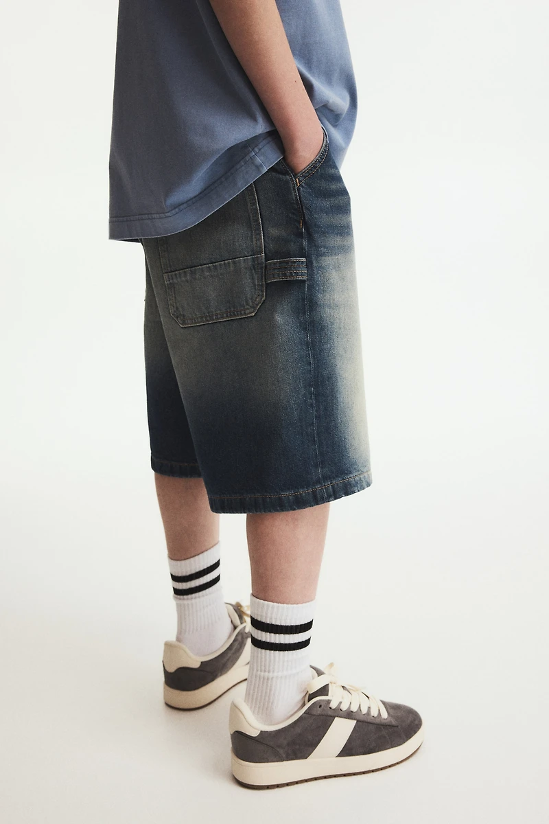 Short menuisier en denim