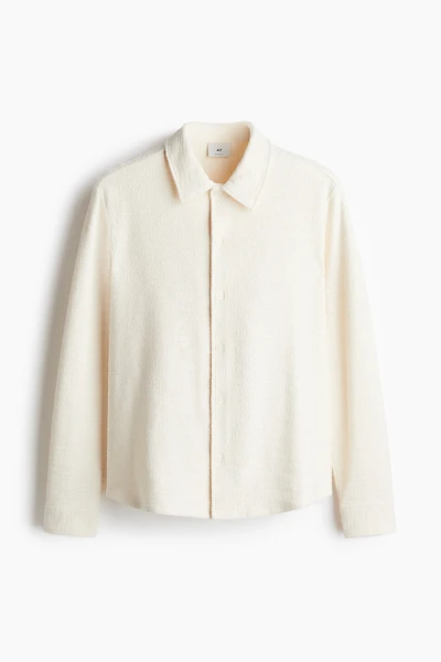 Chemise texturée coupe classique
