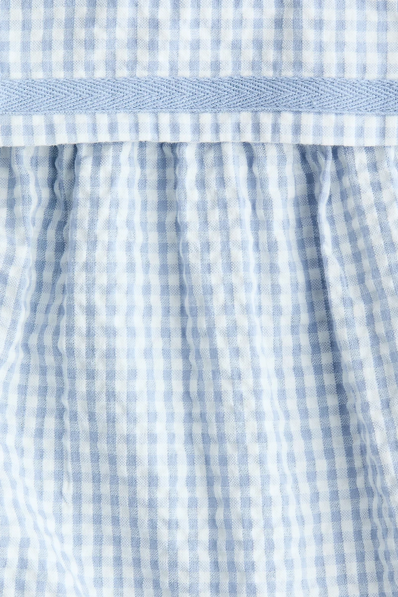 Barboteuse en crépon de coton