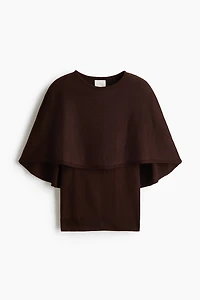 Haut cape en fin tricot