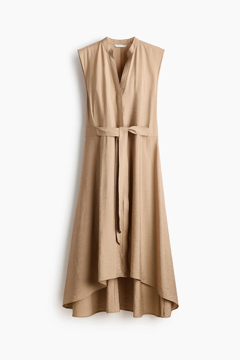 Robe chemisier avec ceinture à nouer