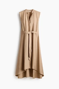 Robe chemisier avec ceinture à nouer