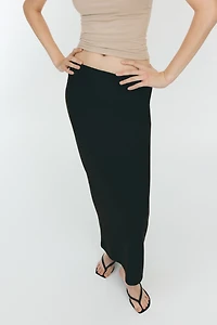 Jupe maxi à ceinture repliée