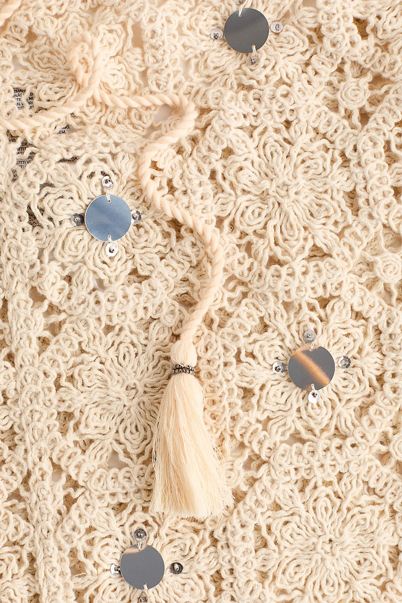 Embellished Crochet-Look Beach Dress