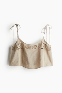 Beach Top with Eyelet Embroidery