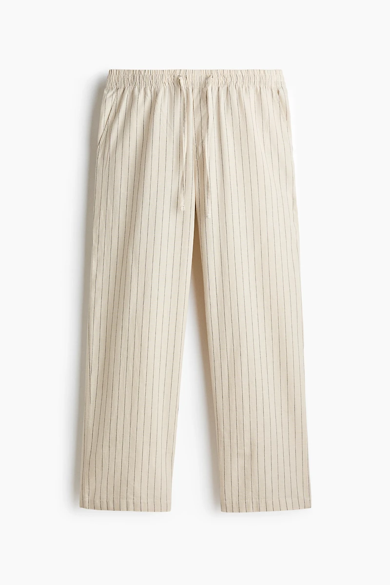 Relaxed-Fit Linen-Blend Pants
