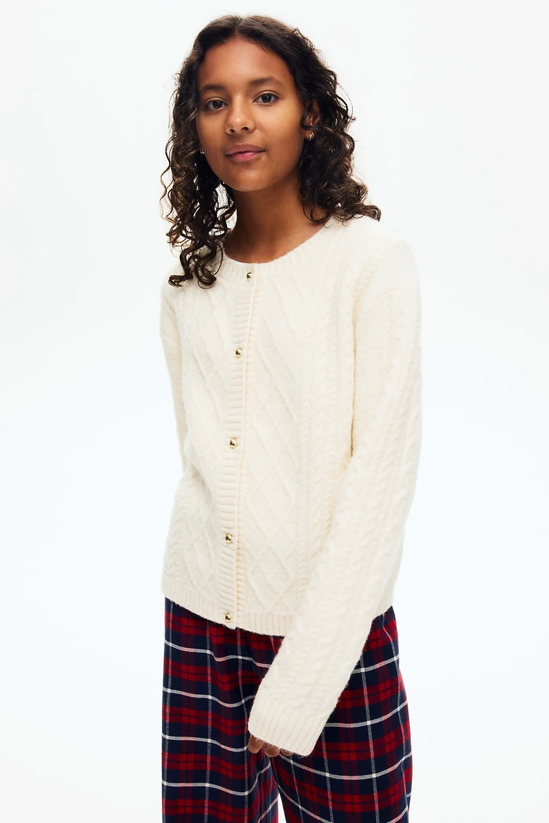 Cable-Knit Cardigan