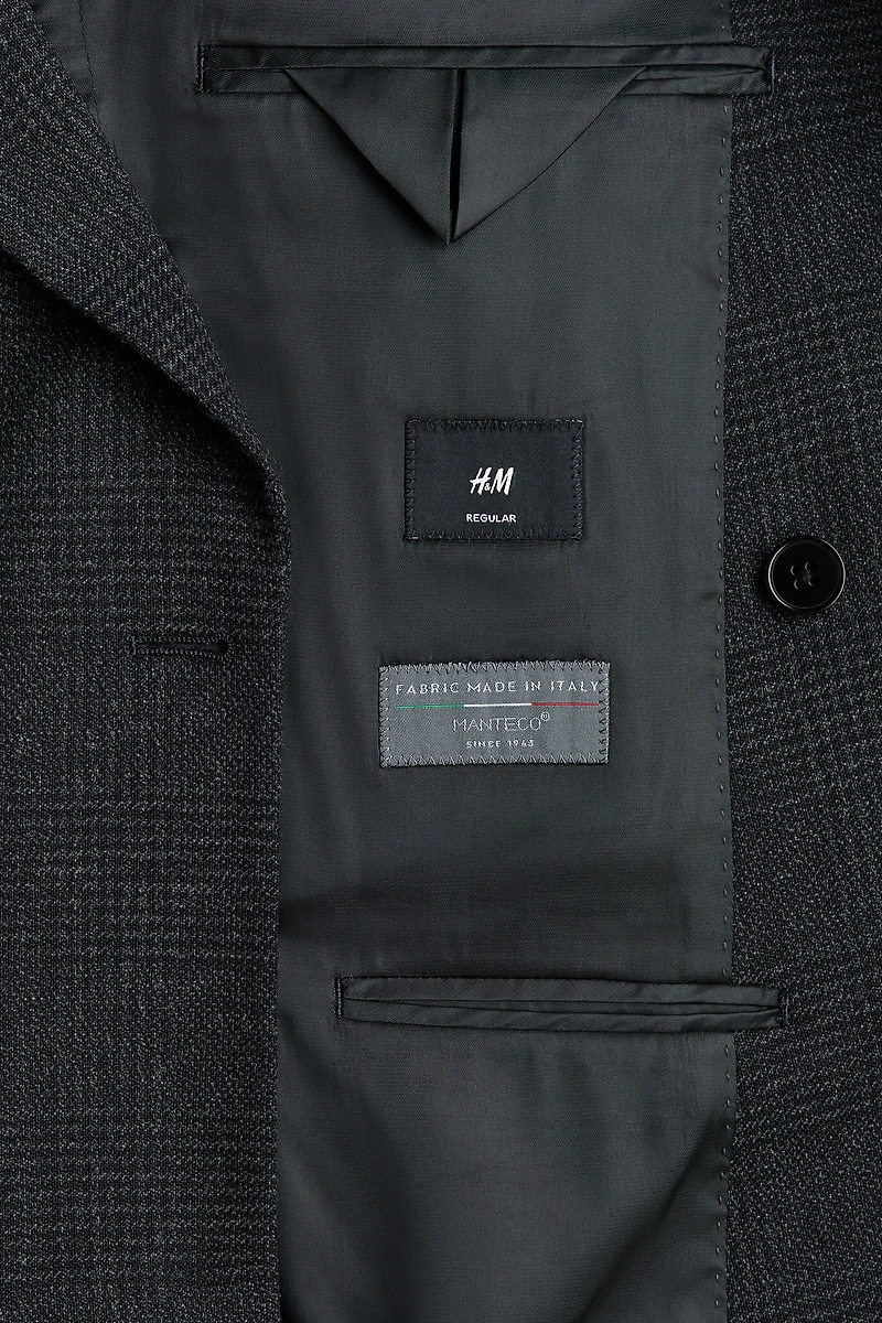 Veste croisée classique en laine mélangée