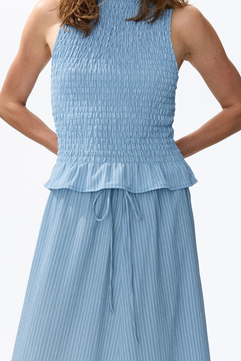 Smocked Crinkled Top
