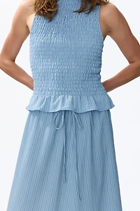 Smocked Crinkled Top