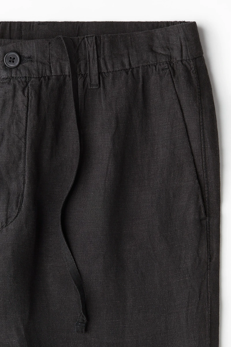 Regular-Fit Linen-Blend Pants