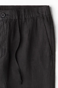 Regular-Fit Linen-Blend Pants