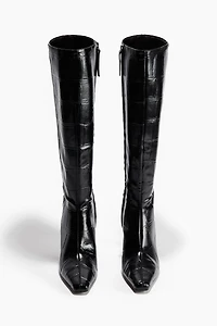 Bottes à talon au genou