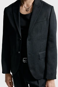 Veste classique à fermeture droite