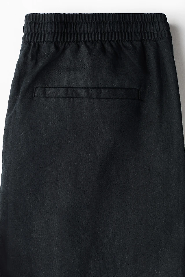 Regular-Fit Linen-Blend Pants