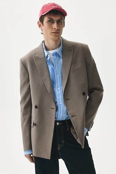 Relaxed-Fit Double-Breasted Jacket