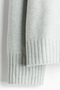 Fine-Knit Mock Turtleneck Sweater
