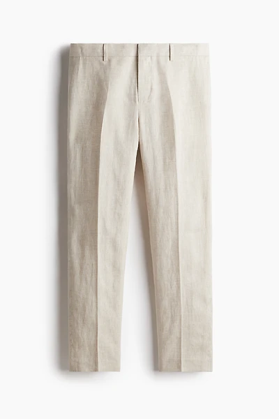 Slim-Fit Linen Suit Pants