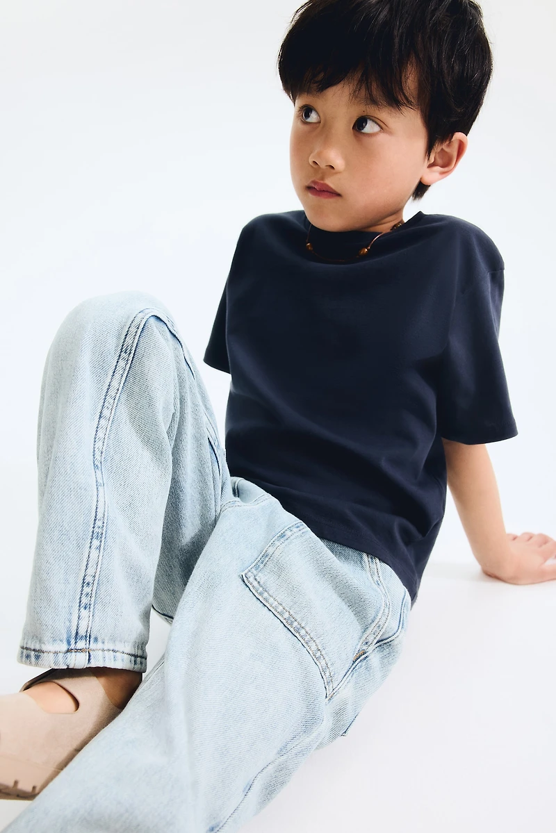Cotton Denim Pants
