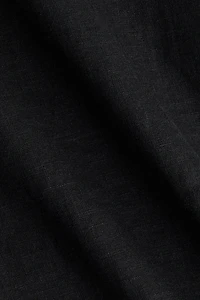 Oversized Linen-Blend Shirt