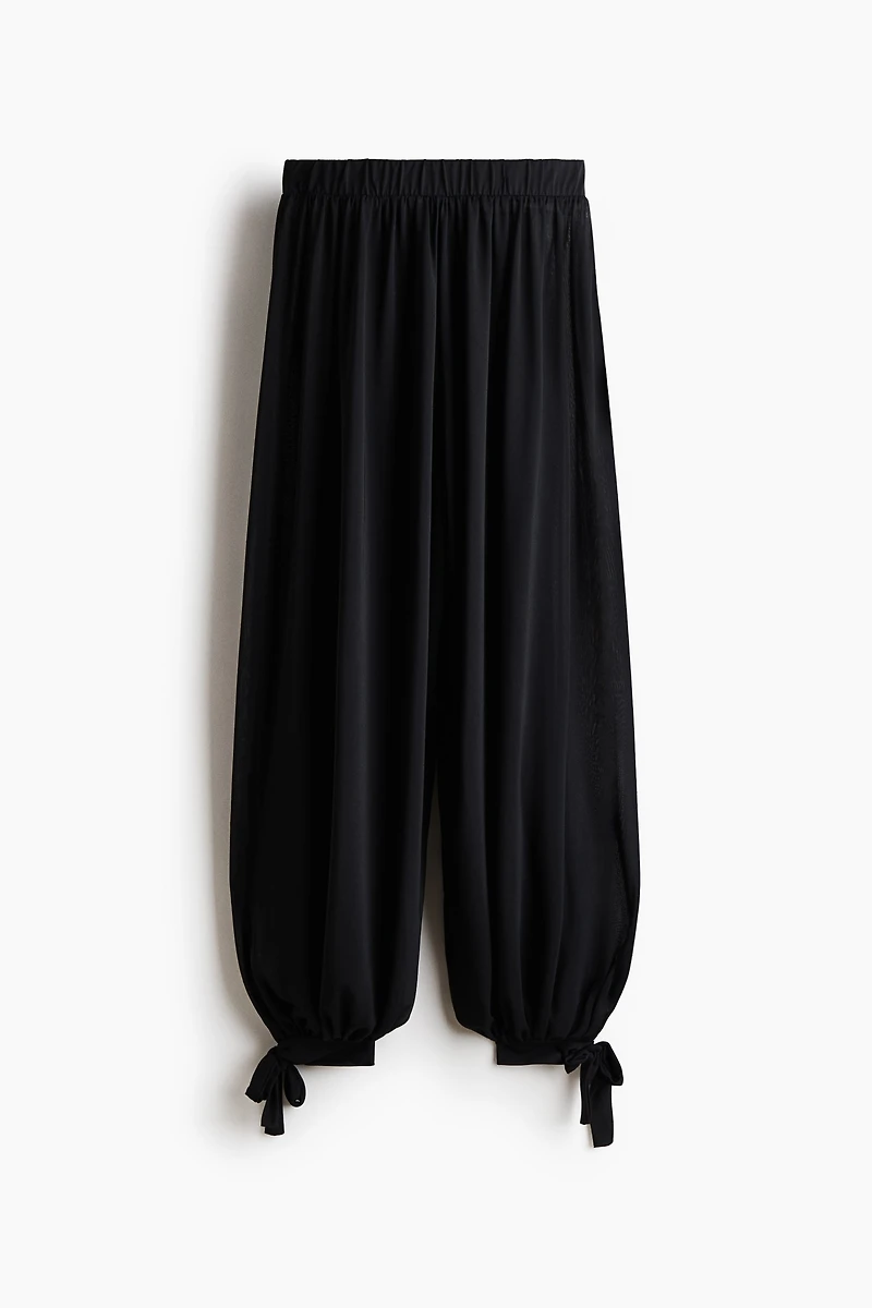 Tie-Detail Balloon-Leg Pants