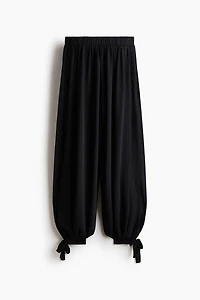Tie-Detail Balloon-Leg Pants