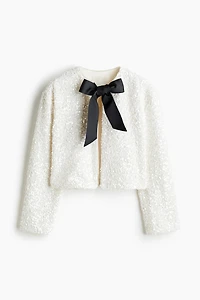 Veste à sequins avec détail nouer