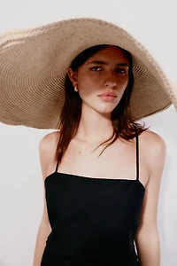 Wide-Brim Straw Hat