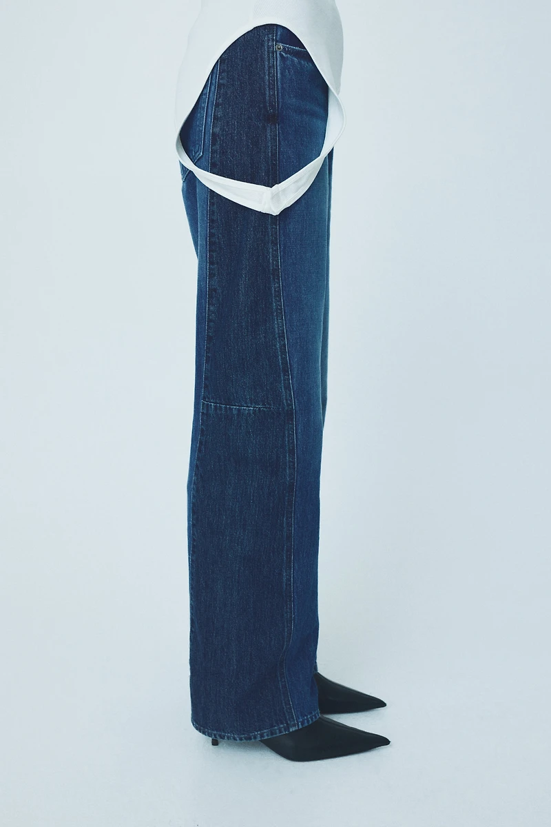 Two-Toned Wide-Leg Jeans