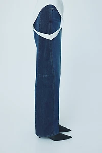 Two-Toned Wide-Leg Jeans