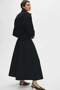 Cotton Skirt with Drawstring