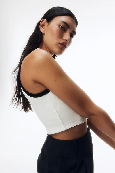Cropped Ribbed Tank Top