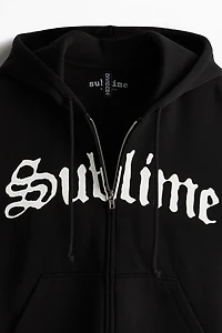Oversized Hooded Jacket with Motif