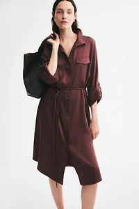 Robe chemisier avec col cheminée