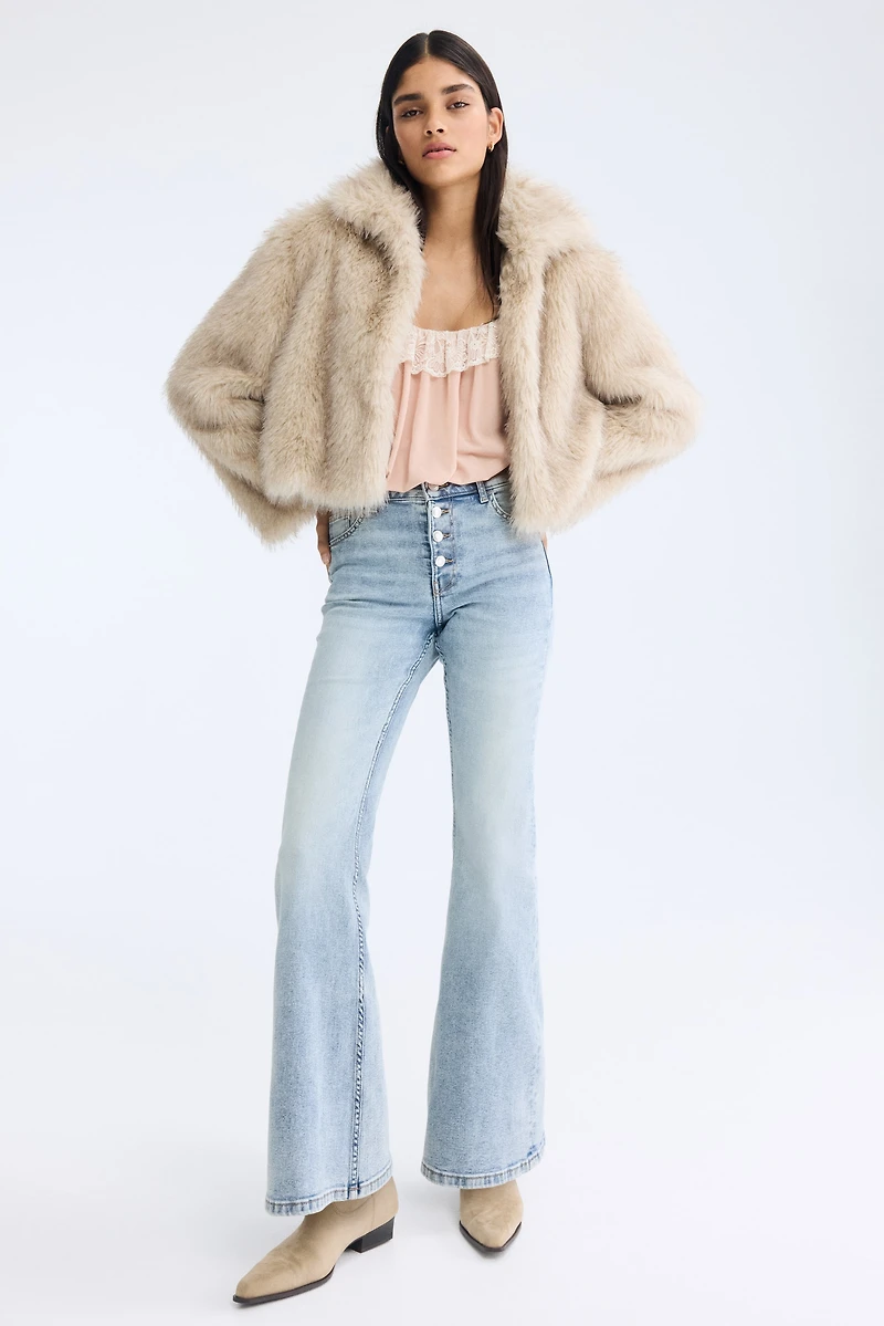 Jean évasé taille haute