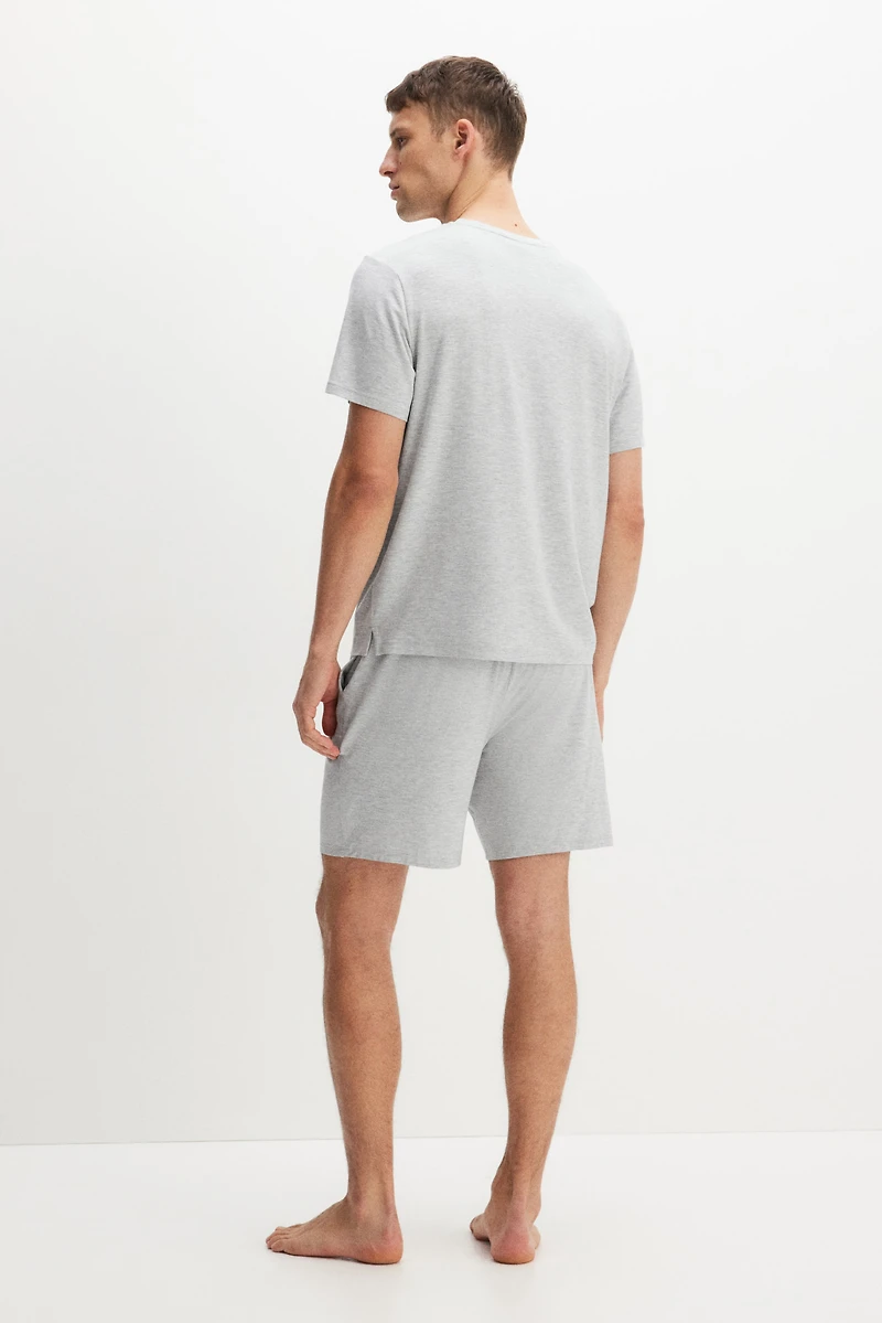 T-shirt et short de pyjama en jersey