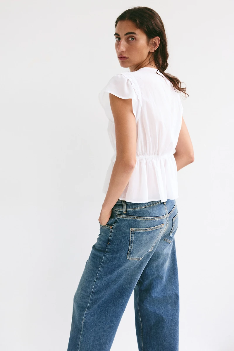 Ruffle-Trimmed Blouse