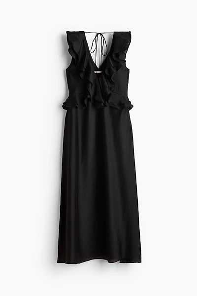 Flounce-trimmed Dress