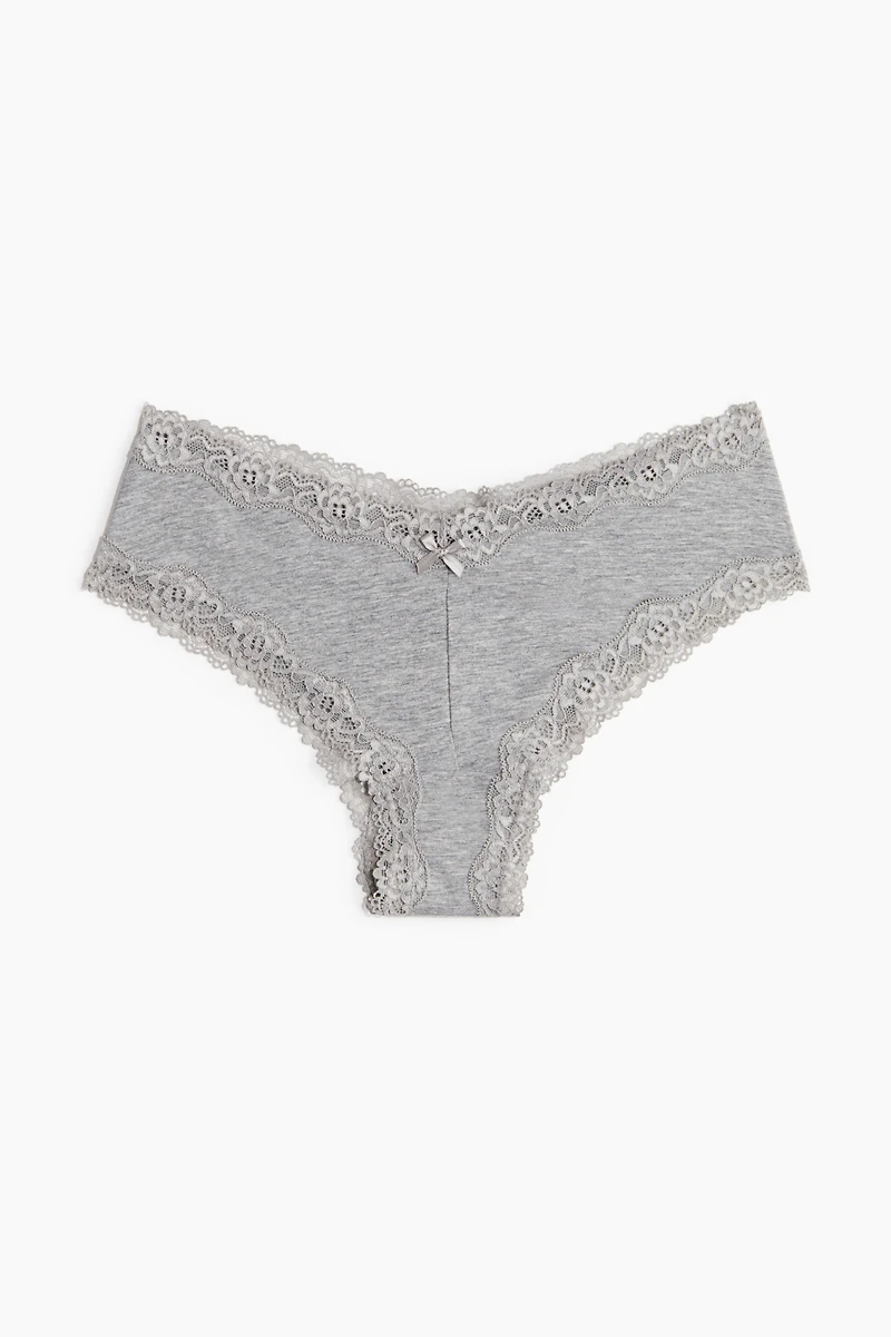 5-pack Cotton and Lace Hipster Briefs