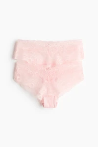 2-Pack Pointelle Thong Briefs