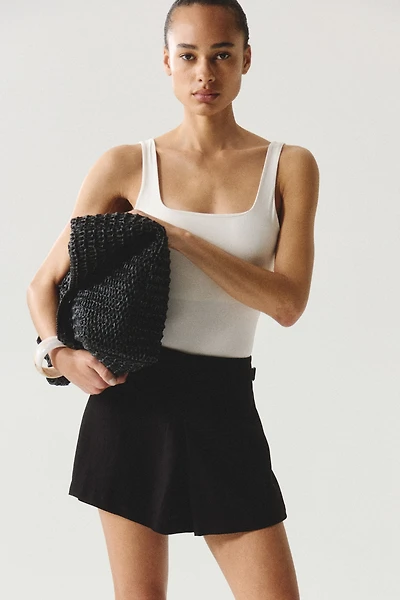 Buckle-Detail Skort
