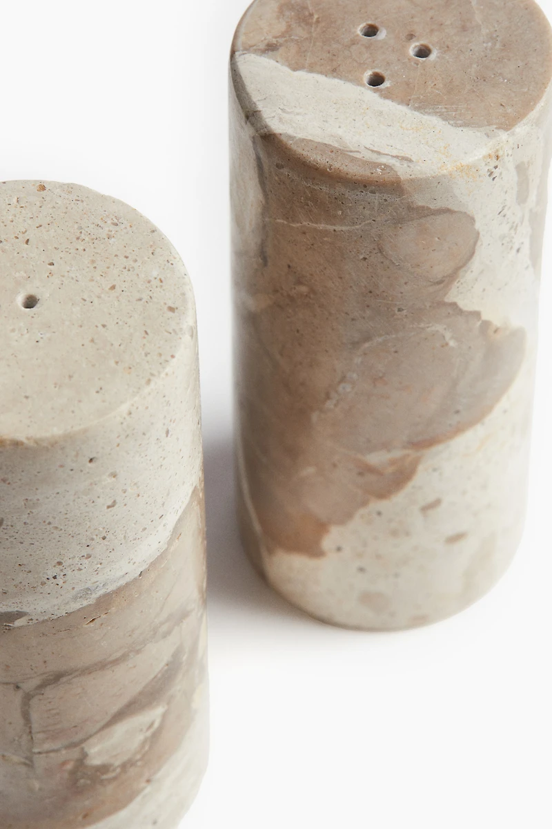 Marble Salt and Pepper Shakers