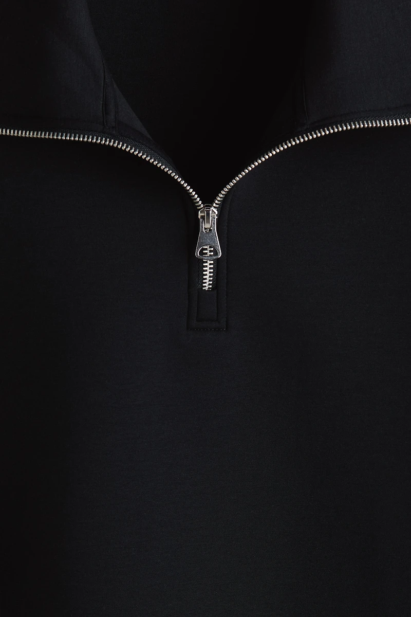 Loose-Fit Half-Zip Scuba Sweatshirt
