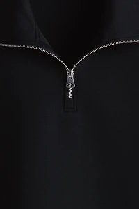 Loose-Fit Half-Zip Scuba Sweatshirt