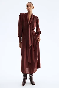 Robe chemisier avec col lavallière