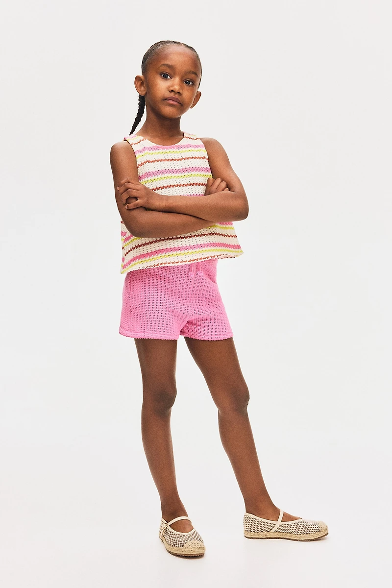Textured-Knit Shorts